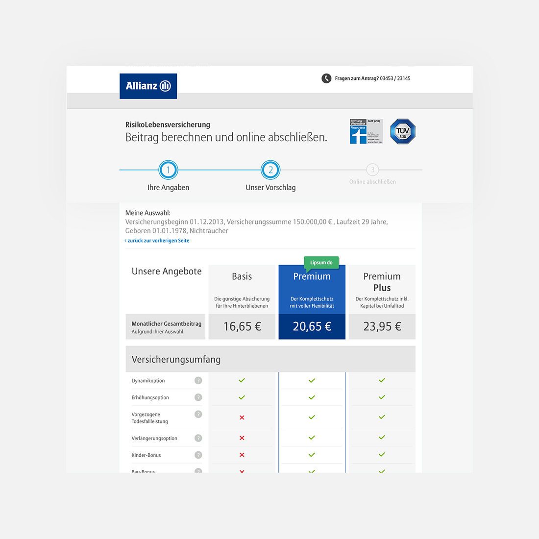 Allianz Risiko Lebensversicherung