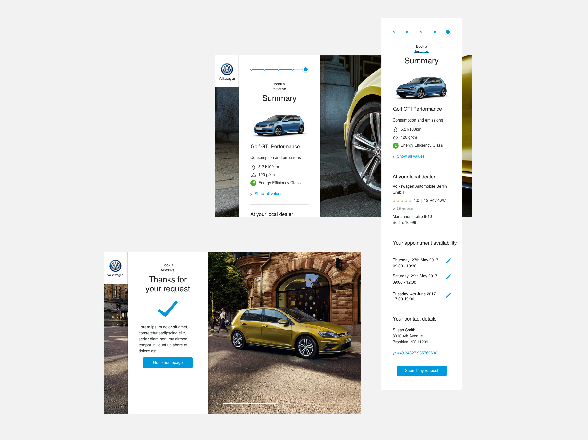 Lea Taaks Art Direction + UI Design - VW Evaluation of forms desktop