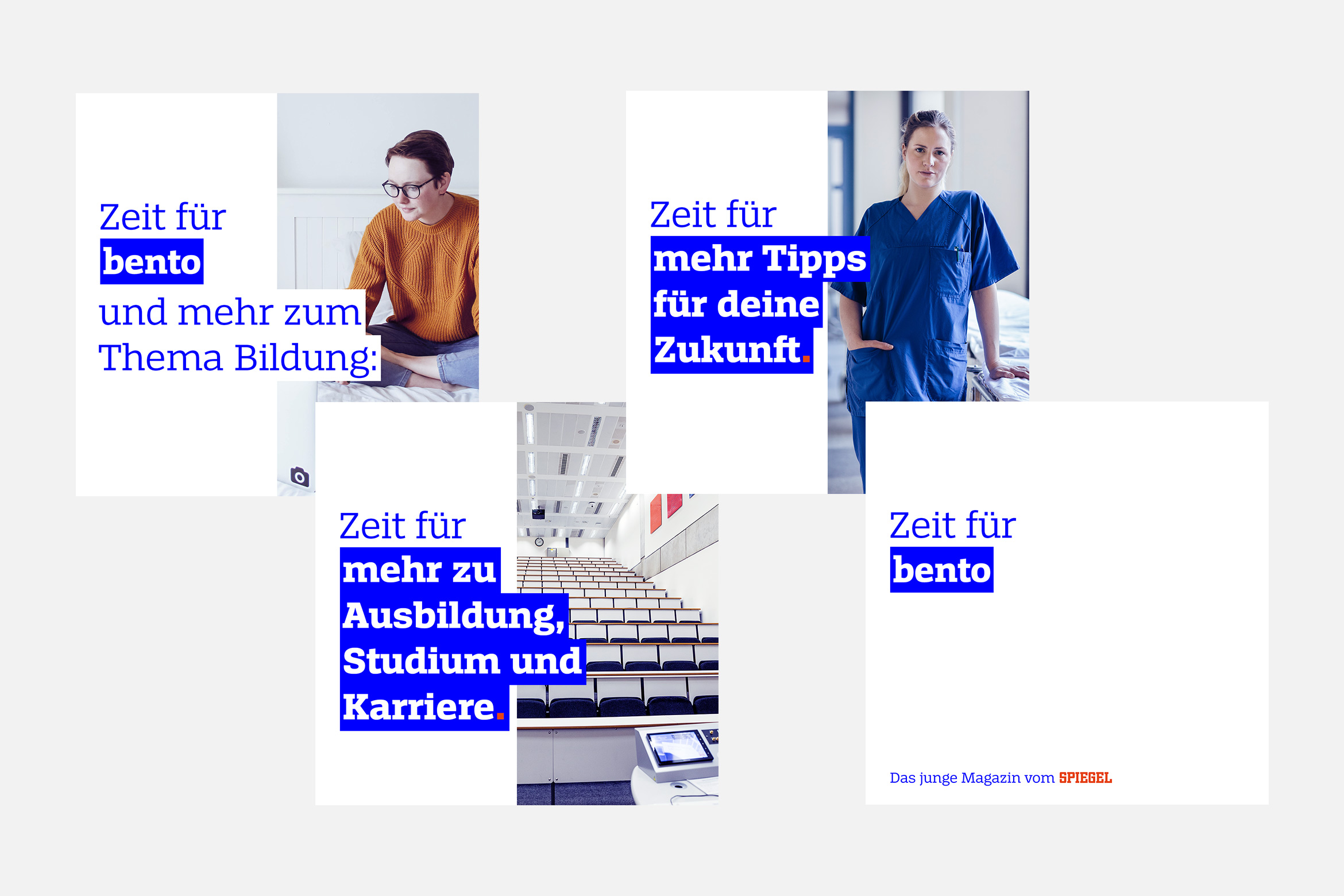 Lea Taaks Art Direction + UI Design – bento Spiegel Online Social Media campaign